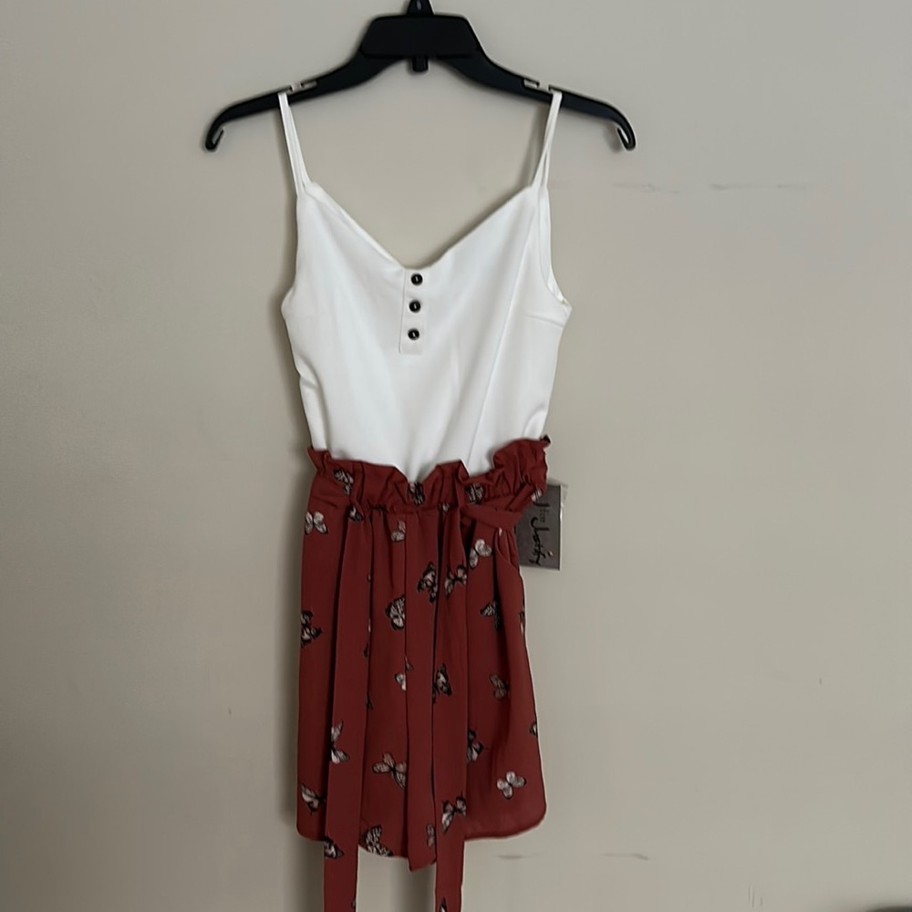 J for Justify Butterfly Romper with Pockets- NWT